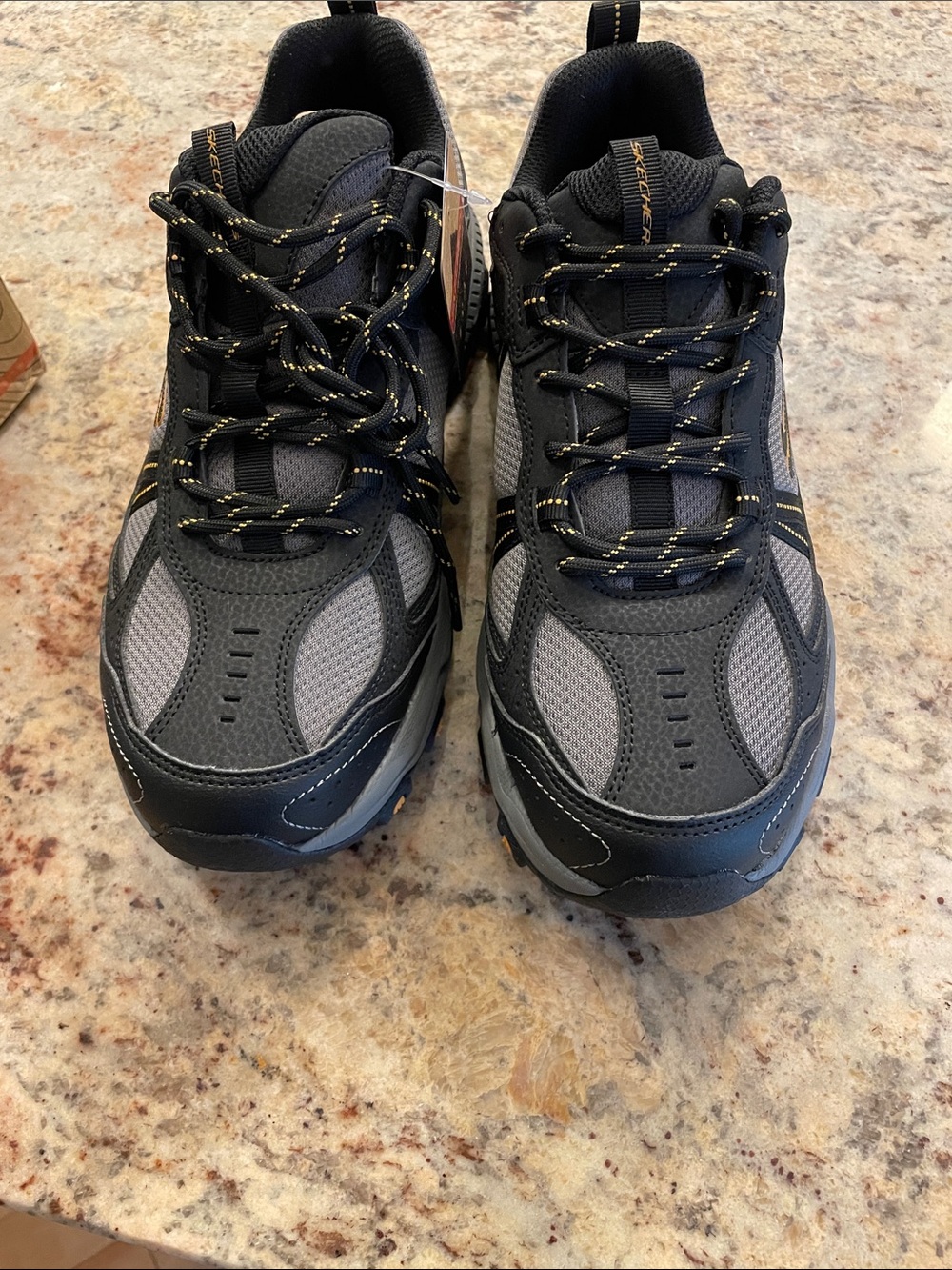 Skechers Men's Slip-On Memory Foam Sneakers - Black/Charcoal NWT - Picture 5 of 7